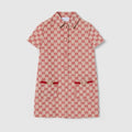 Children's GG canvas dress - red