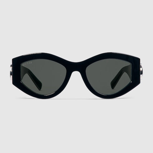 Oval frame sunglasses - black