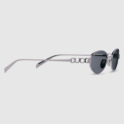 Oval frame sunglasses - light ruthenium