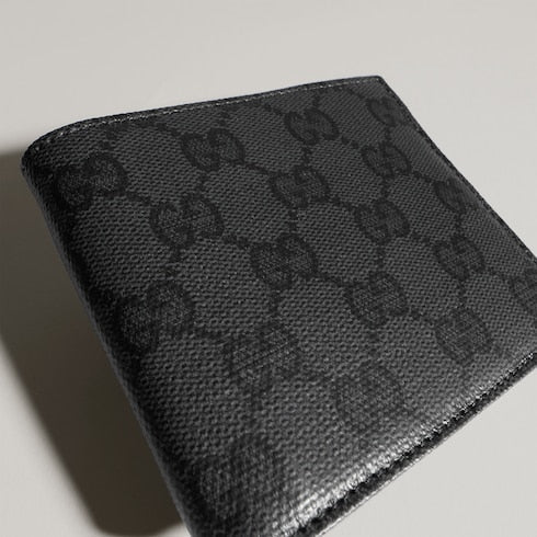 Gucci Essence Classic bi-fold wallet - black GG canvas