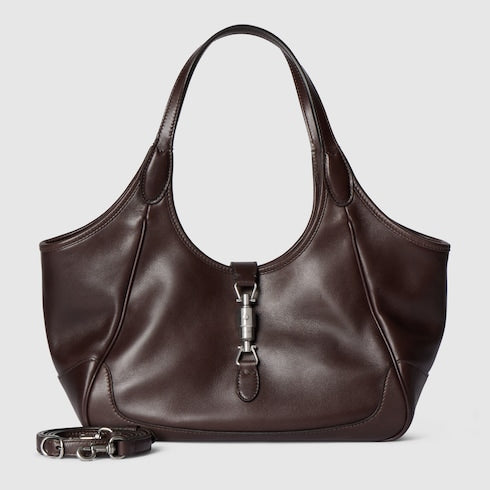 Mercato small tote bag - dark brown leather