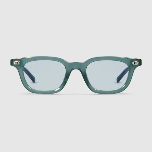 Oval frame sunglasses - opal blue