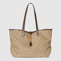 Gucci Jackie medium tote bag - sand and brown GG canvas