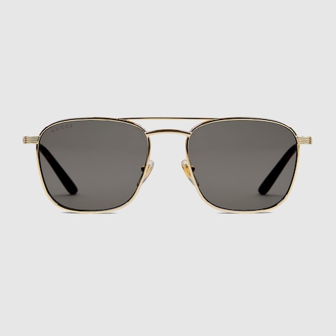 Square frame sunglasses - gold-toned