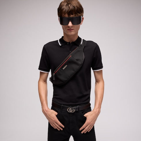 Flatpack large belt bag - black GG canvas