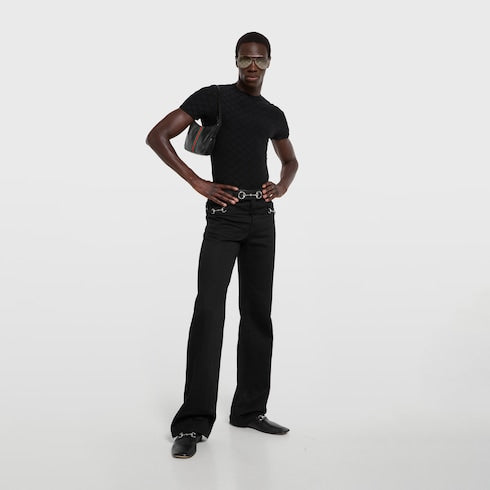GG stretch jersey T-shirt - black