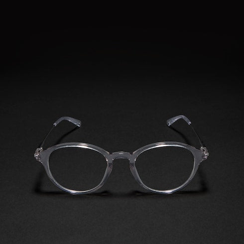 Round optical frame - grey acetate