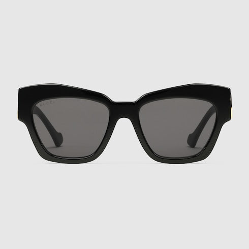 Cat-eye frame sunglasses - black acetate