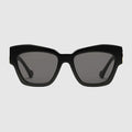 Cat-eye frame sunglasses - black acetate