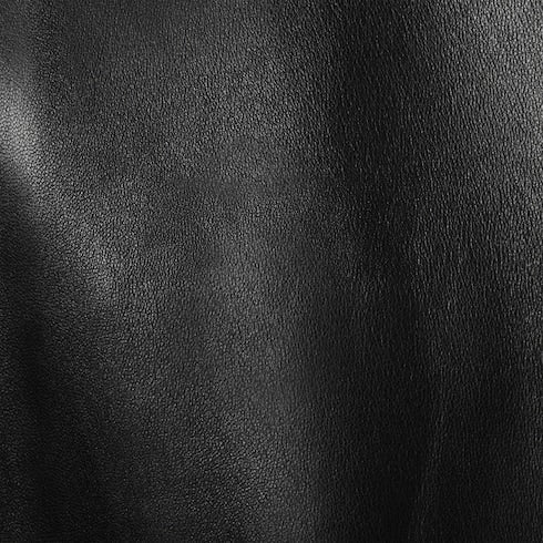 Nappa leather and knit bomber jacket - black