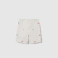 Baby GG cotton shorts - white and multicolor