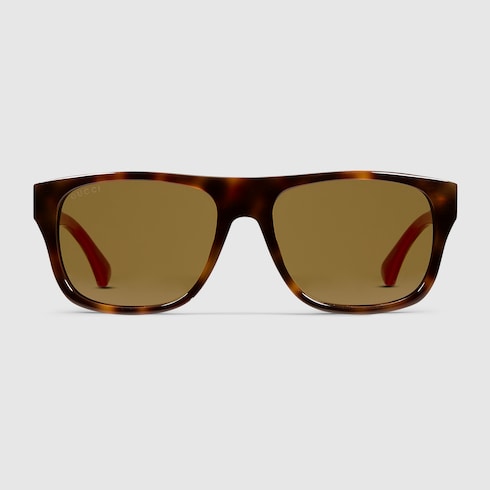 Square frame sunglasses - brown