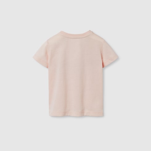Baby printed cotton T-shirt - light pink