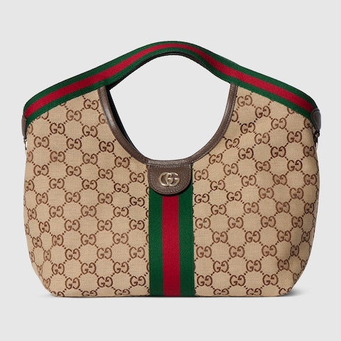 Gucci Giglio small tote bag - beige and brown GG canvas