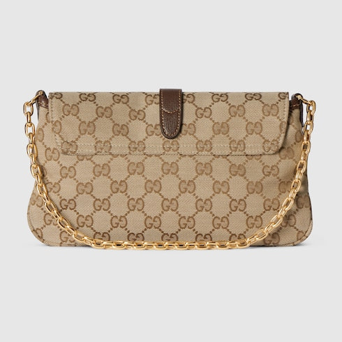 Gucci Aperitivo medium shoulder bag - sand and brown GG canvas