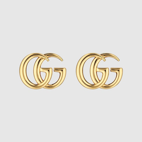 GG Marmont stud earrings - gold-toned brass