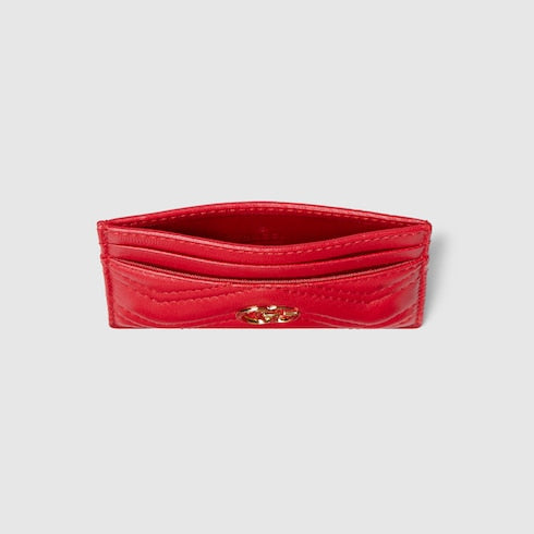 GG Marmont card case - bright red leather