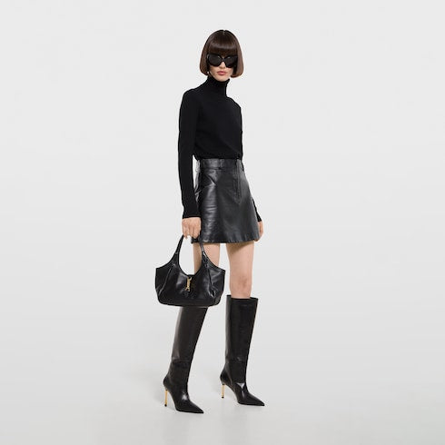 Mercato small tote bag - black leather