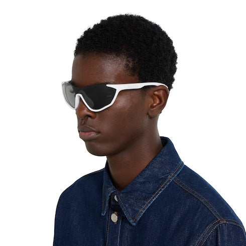 Mask-shaped sunglasses - white