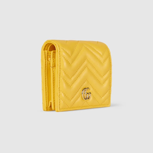 GG Marmont small wallet - yellow leather