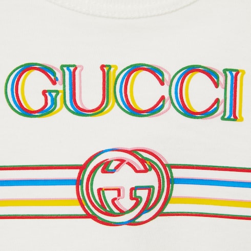 Baby printed cotton T-shirt - white