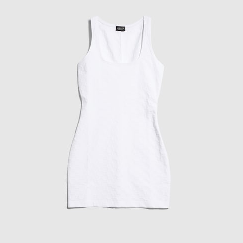 GG jersey jacquard dress - white