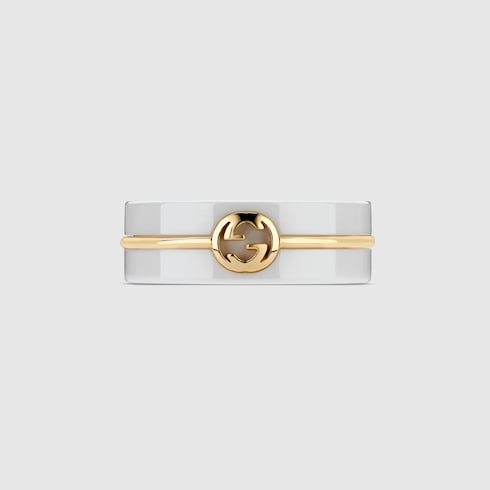 Gucci Interlocking zirconia ring - white zirconia