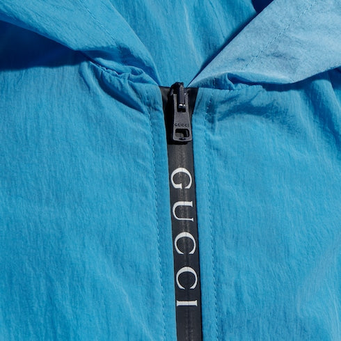 Baby nylon froissé jacket - light blue