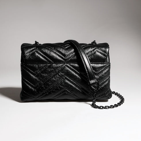 GG Marmont mini shoulder bag - black leather
