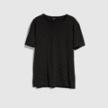 Printed cotton jersey T-shirt - black