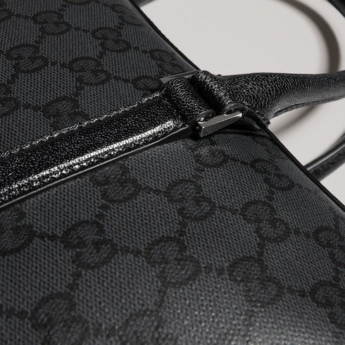 Gucci Essence Classic medium briefcase - black GG canvas
