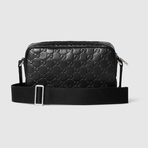 GG Emblem small crossbody bag - black GG leather