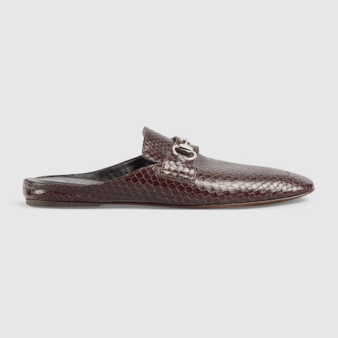 Women's Ragazzo python mule - black
