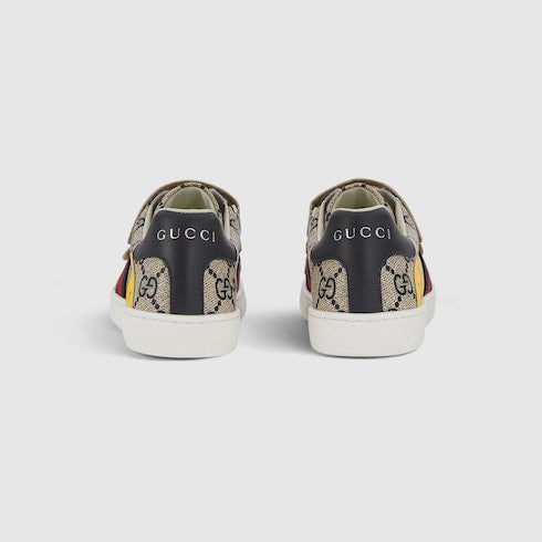 Children's Gucci Ace sneakers - beige and blue GG Supreme