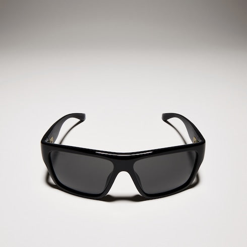 Geometric-frame sunglasses - black