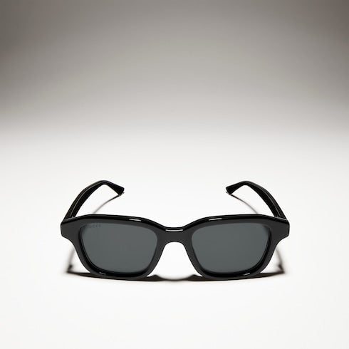 Rectangular-frame sunglasses - black