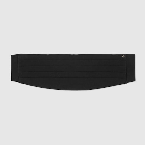 Silk cummerbund - black