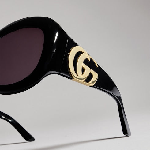 Round frame sunglasses - black