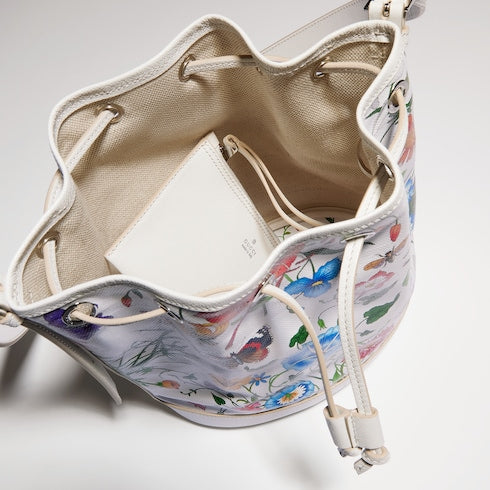 Gucci Venice small bucket bag - white and multicolor canvas