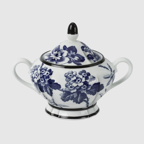 Herbarium sugar bowl - blue and white porcelain