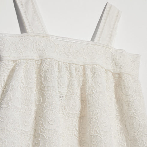 Children's cotton dress - off white