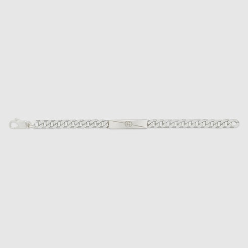 Diagonal Interlocking G bracelet - 925 sterling silver
