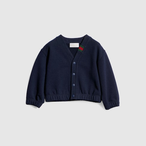 Baby cotton cardigan - dark blue