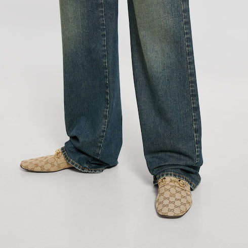 Women's Ragazzo loafer - sand GG canvas