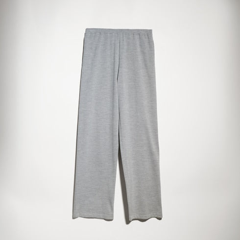 Wool silk leisure pants with embroidery - grey