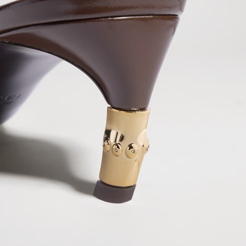 Women's Castello slingback - dark brown leather