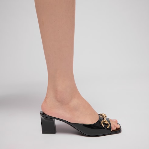 Women's Signora slide sandal - black leather