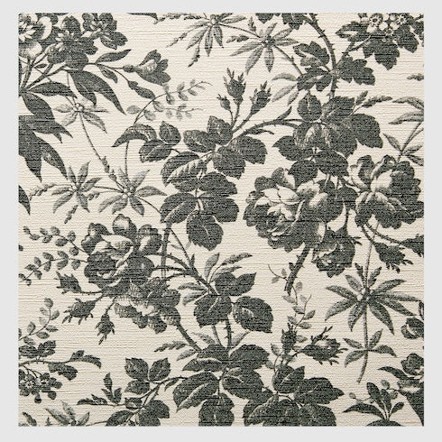 Herbarium print wallpaper - black Herbarium