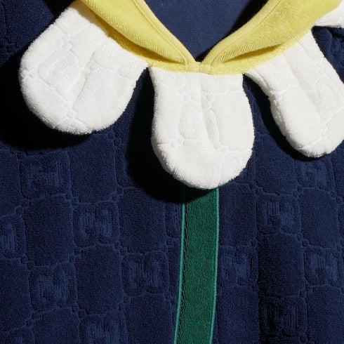 Children's GG terrycloth towel - dark blue