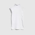 Seamless stretch nylon jersey top - white